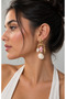 Sea-Themed Dangle Earrings Colorful Gold Earrings with Starfish, Seahorse and Seashell Detail - 4