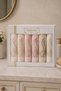 Pearl Laced Embroidered Gift Dowry Box for Bride and Groom, Boxed 100% Cotton Bath Towel Set 50X90 Size 6 Pieces - 3
