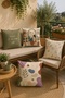Girl Reading a Book Patterned 4-Piece Throw Pillow Cover Set - 2