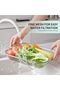 Over The Sink Colander,Stainless Steel Colander Strainer,Collapsible Colander Rectangular Si - 4
