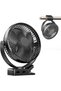 USB rechargeable portable fan, 8-inch camping fan, 10000mAh clip-on fan, 4 wind speeds, 720° rotation, suitable for home, office and stroller use.