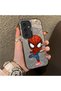 Samsung Galaxy S24 Plus Compatible Spider Man Patterned Silicone Edge Hard Back Case Couple Phone Case - 3