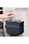 Foldable Car Door Storage Box Large Capacity Car Organizer Multi Functional Car Trash Can for Seat S - 3