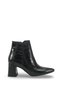 Larissa Vita Women's Pointed Toe Heeled Boots 0012651 Black Crocodile - 7