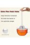 Stainless Steel Tea Infusers, 2 Pack Fine Mesh Strainer with Chain Hook and Drip Trays, Durab - 2