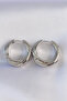 Brass Silver Color Asymmetric Curved Earrings