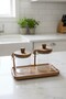 Acacia Jar Set with Stand and 2 Spoons (700-500 ml) - 4