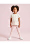 Girls White and Pink Jacquard Tights (2 Piece) - 4