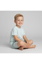 Boys' Linen Shorts Light Sky Blue Striped Classic Cut Summer Shorts - 4
