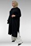 68047 Plus Size Buttoned Double Tensel Tunic - Black - 5