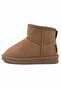 Girl's Tan Fur Suede Look Short Classic Mini Boots Brown - 3
