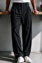 Vento Men's Premium Single Pile Detailed Linen Baggy Trousers
