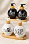 2-Piece Glass Liquid Soap Dispenser with Bamboo Stand 300 Ml. - 3