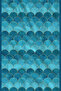 Blue Mermaid Scale Patterned 70X150 Beach Towel - Cotton Bath Towel - 2