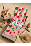 Red Green Striped Watermelon Summer Written 70X150 Beach Towel - Digital Printed Fade-Resistant Bath Towel - 5