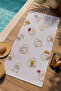 White Background with Cute Chick Characters Patterned 70X150 Beach Towel - Cotton Bath Towel - 3