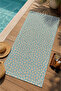 Mint Green Tiny Daisy Patterned 70X150 Beach Towel - Digital Printed Bath Towel - 3