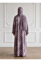 Dusty Lavender Shadow Floral Print Abayap - 4