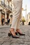 420-687 Plain Pointed Toe Open Back 5 cm Thick Heeled Women's Shoes - 6
