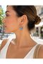 Women's Pink Blue White Colorful Twisted Hoop Earrings with Gold Detail Stylish Bijouterie Earrings - 6