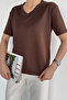 Coffee Women's V-Neck Basic T-Shirt - 3