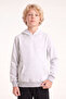 Boy's Basic Plain Hooded Sweatshirt with Kangaroo Pocket - 2