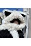 Women's winter hat, warm, soft, and thick, with fox ears, one-piece cold protection, protects the makes face look narrower. - 5