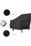 Chair Cover - 91x85x80 cm Garden 210D Oxford Cloth, Waterproof, Dustproof, UV Resistant Suitable for Chairs Patio (Black) - 2