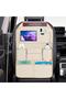 Lux Linen Series Linen & Leather Seat Back Organizer In-Car Organizer Beige - 2