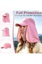 Men's sun hat with neck protection, 3-in-1 multi-functional hunting style, UPF50+ UV perfect for hiking, fishing and camping. - 4