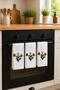 Spring 3-Piece Embroidered Gift Dowry Set 100% Cotton Kitchen Towel Set Boxed 30X50 cm - 2
