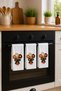 Spring 3-Piece Embroidered Gift Dowry Set 100% Cotton Kitchen Towel Set Boxed 30X50 cm - 3