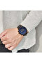 Men's Stainless Steel Watch, Black Leather Band | Trnda-43bl - 2