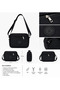 Unisex Black Shoulder and Crossbody Bag – Daily Bag with Adjustable Strap and Zipper Closure
