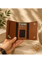 Genuine Leather Keychain 6-Piece Key Organizer Zippered Multi-Compartment Keychain