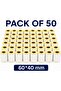 Pack of 50 rolls, thermal barcode labels, 60mm x 40mm size, 40mm inner diameter, 1000 labels per roll