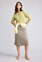 Pencil Checkered Regular Waist Midi Skirt I2955Ax26Au - 2