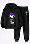 Snoopy Printed 3-Yarn Quality Soft Texture Sweatshirt and Sweatpants Children's Winter Top-Bottom Set