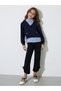 Girls Button Detail Sweatshirt with Mock Shirt Detail - 2