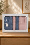 Mila 100% Cotton 6 Piece Family Bathrobe Set Indigo - Light Powder - 2