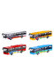 Pull and Drop Mechanism Metal Body Red City Bus - Realistic Design Toy Car (15 cm) - 6