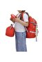 Girl's 3-piece elementary school backpack set with lunchbox, pencil case, and plush accessories - orange - 6