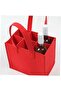 Felt wine bags 2pc red 24x16x18cm holds 12 bottles. - 3