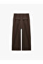 Comfortable Fit Pleated Pocketed Balloon Cut Fabric Trousers - 6