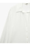 Long Sleeve Loose Collar Buttoned Oversize Shirt - 4