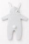 Kapıtone Rabbit Design Hooded Baby Jumpsuit with Booties 14019 - 3