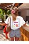 Women's Back and Front Printed Cadaques Summer T-Shirt Printed Crewneck
