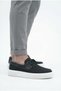 Zrc2602 - Premium Knitwear Men's Lace-Up Loafer Black White - 6
