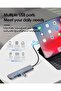 موزع USB-C مع شحن بقوة 100 واط، ومنفذ HDMI بدقة 4K، وقارئ بطاقات مزدوج، ومتوافق مع USB 3.0 و 2.0 (إصدارات 2025-2016) - 4