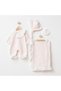 Amelia Lace Newborn 4-Piece Set 100% Cotton – Luxury Baby Girl Outfit 0-3m